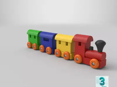 Toy Train 3D model