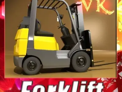 Forklift High Detail 3D model