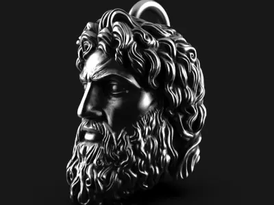 Zeus Pendant V2 Thunder God 3D print model