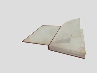 Blank old book Low-poly 3D model