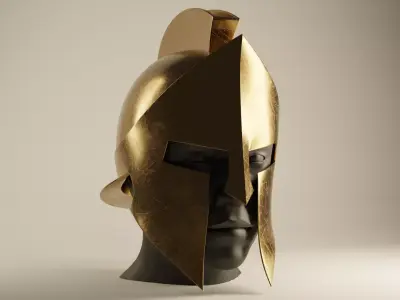 Spartan Helmet Clean 3D print model