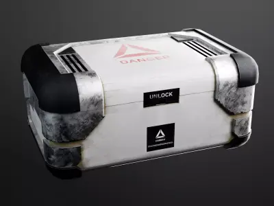 Luggage box on a spaceship Game Assets item10 3D model