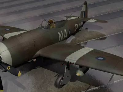 Republic Thunderbolt Mk-2 - RAAF 3D model