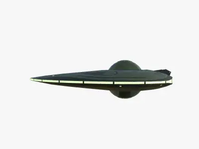 Alien Spaceship UFO I05 Dark Green - Sci Fi Spacecraft Design Low-poly 3D model