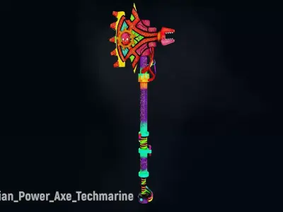 AC Omnissian Power Axe Techmarine Low-poly 3D model
