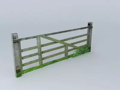 Eco Rail Track Old Gate Old Steam Days Free 3D model