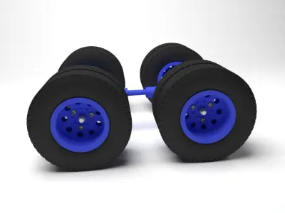 double axle for rc truck 3D print model