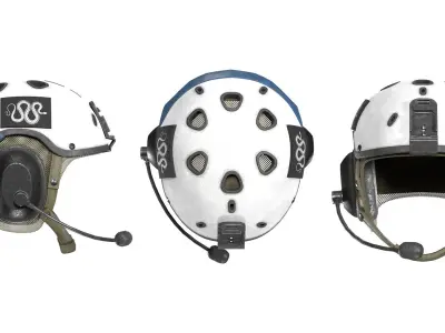 SCIFI Game Ready XOF Special Forces Helmet Low-poly 3D model