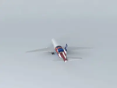 GoldenJet Boeing 767 308 American Tundra Free 3D model