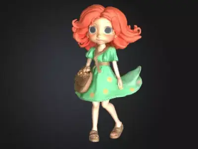 Doll 3D Model Realistic Decorative Figure Free 3D print model