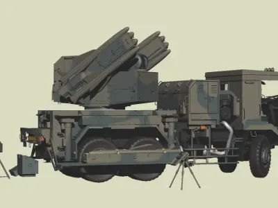 JGSDF Type 81 Surface-to-Air Missile 3D model