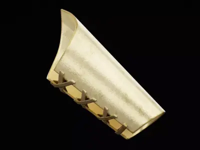 Golden Bracer Low-poly 3D model