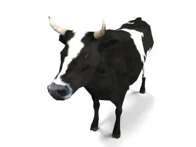 Lowpoly Cow Low-poly 3D model