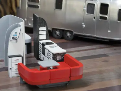 Airstream Trailer Scale 1-18 3D print model