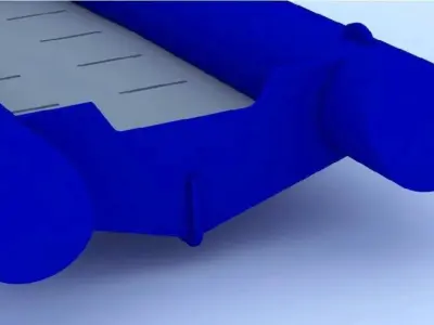 Inflatable boat 3D model