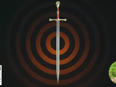 Noble Knight Fantasy Blade Collection - Regal Longsword 3D model