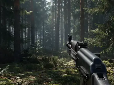 AK 74  Low-poly 3D model