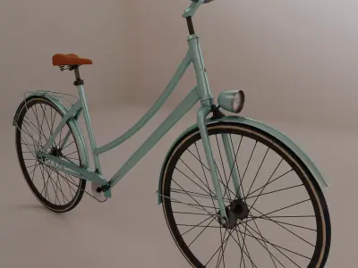 bike for the city blue 3D model