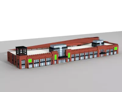 Commercial Building 3D model 8