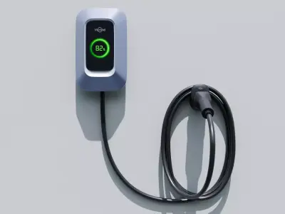 Wall-mounted EV Charger - Electric Vehicle Charging Station 3D model