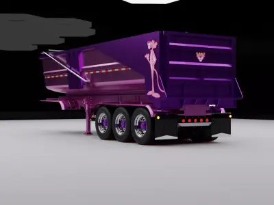 trailer colombiano pantera rosa Low-poly 3D model