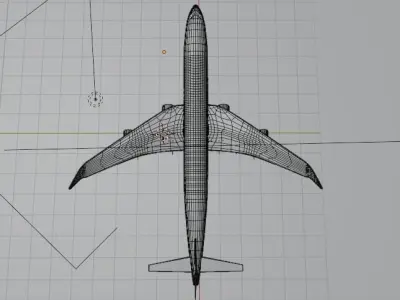 Low-poly Airplane boeing Low-poly 3D model