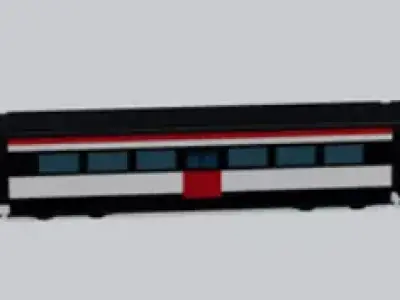 swiss train 3D model