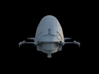 Sci Fi Transport Ship 3D model