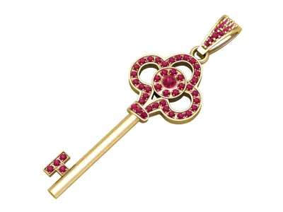 key pendant design 3D printable model       3D print model