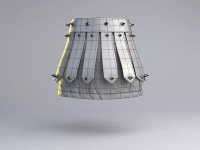 Roman Leather Pteruges Skirt with Studs Low-poly 3D model
