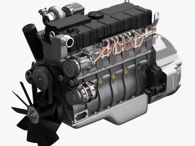 Car Engine 3D model order