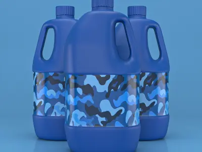 HDPE Plastic Bottle Can 3D model