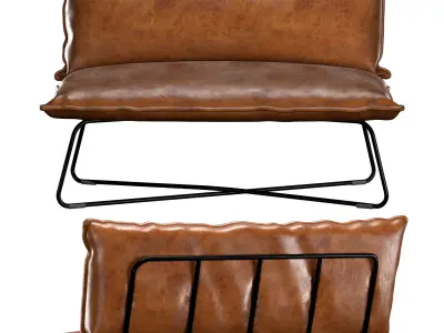 Double armchair 3D model