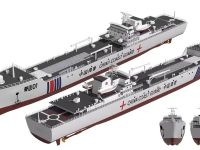 China Coast Guard Jingyi 01 Hospital Ship 3D model