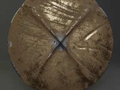 MEDIEVAL shield Low-poly 3D model 9