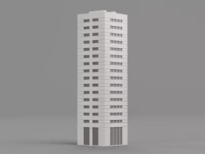 Paper Skyscraper V6 Low-poly 3D model