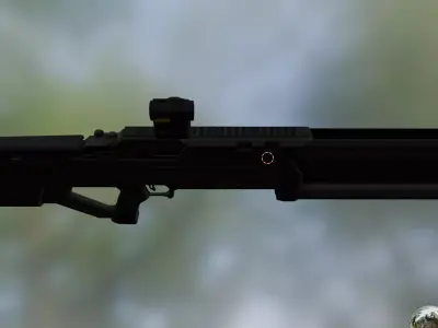shotgun 2 Low-poly 3D model