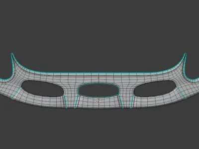 Klingon Batleth low poly Low-poly 3D model