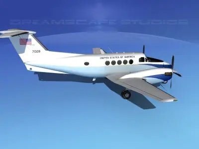 Beechcraft UC-12Q Huron V11 US GOV 3D model