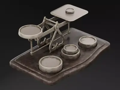Balancing Scale Low-poly 3D model
