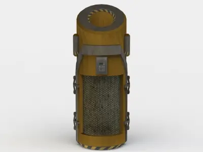 Refiller grenade launcher Low-poly 3D model