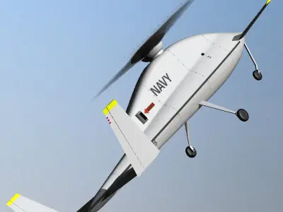 X-50A Dragonfly UAV 3D model