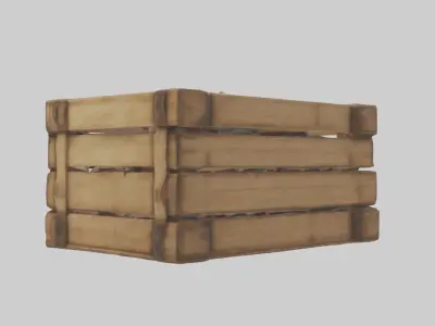 Wooden crate Model Low-poly 3D model