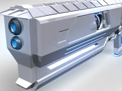 DBP Gun animated 3D model