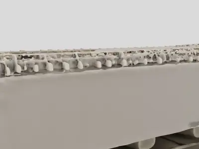 Industrial Factory Roller Conveyor Segment for 3D print 3D model