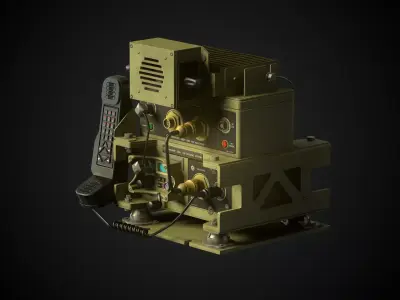 3D PRC-2082 Radio station Low-poly 3D model