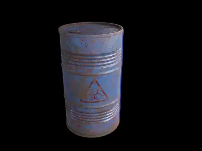 Oil Barrel Low-poly 3D model order