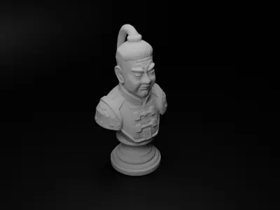 Chinese Terracotta Soldier Bust Chess 3D print model