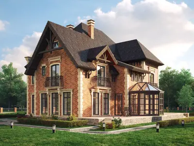 Private house 3D model 10