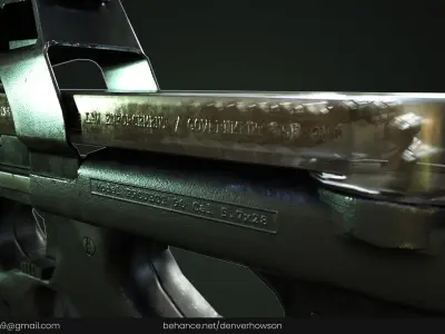 P90 Gun - Low Poly Game Ready 3D asset Low-poly 3D model